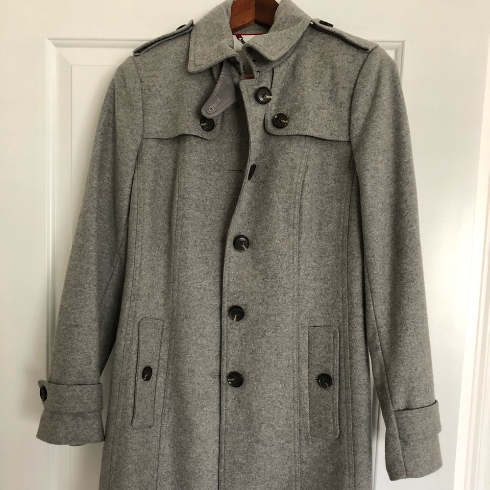 Banana Republic gray wool coat